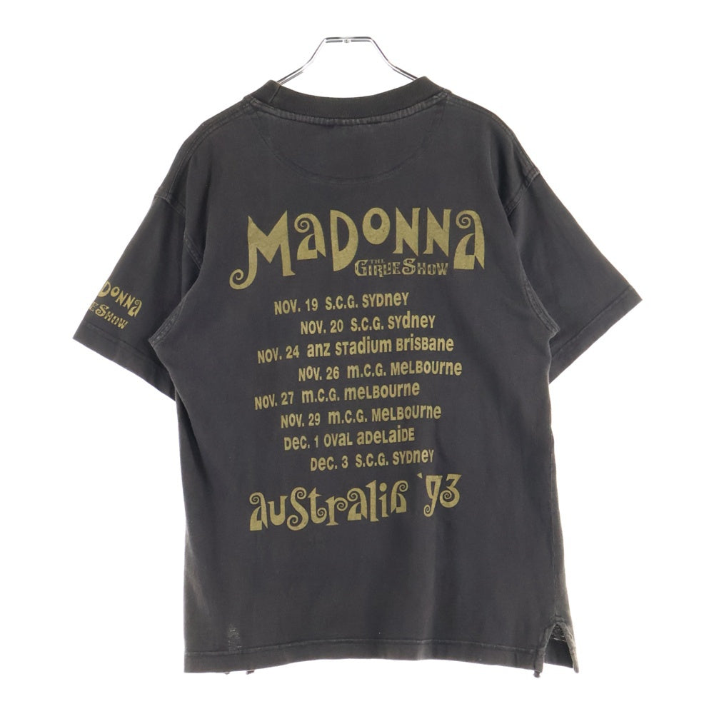 VINTAGE(ヴィンテージ) 90s MADONNA GIRLIE SHOW マドンナ ガーリー ショー プリント半袖Tシャツ カットソー ブラック