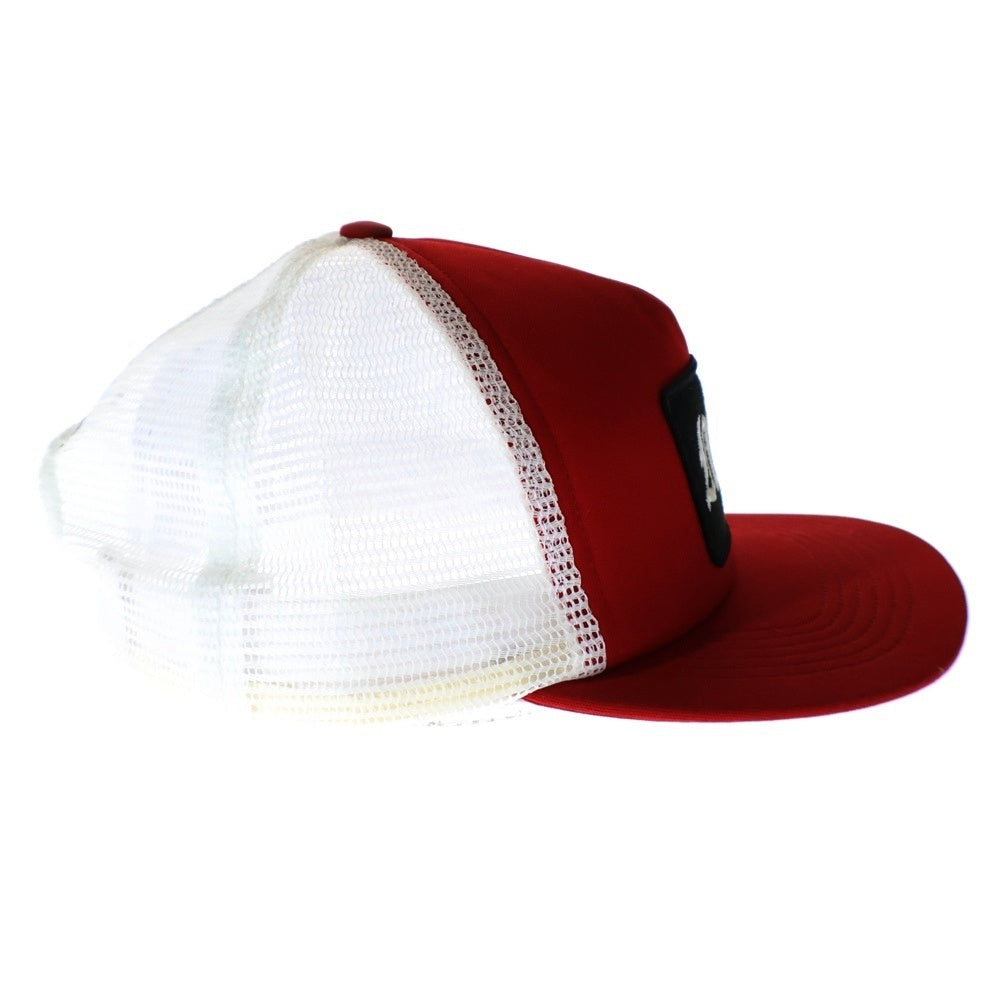 SUPREME(シュプリーム) 23AW Mess Mesh Back 5-Panelロゴ メス メッシュ スナップバック ファイブパネル キャップ 帽子 レッド/ホワイト