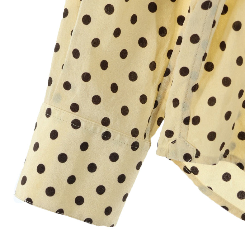 CELINE(セリーヌ) 20SS クラシックシルクドット長袖シャツ ベージュ