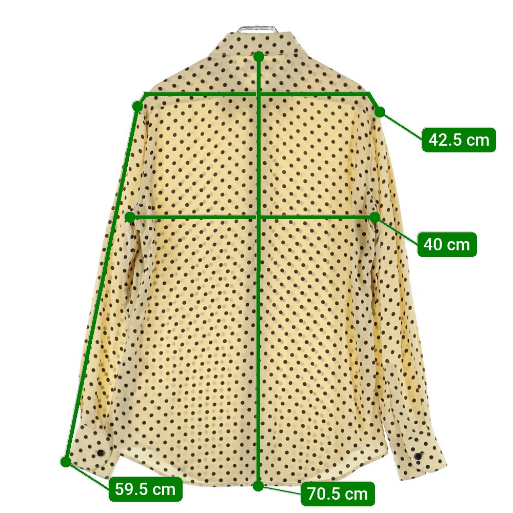 CELINE(セリーヌ) 20SS クラシックシルクドット長袖シャツ ベージュ