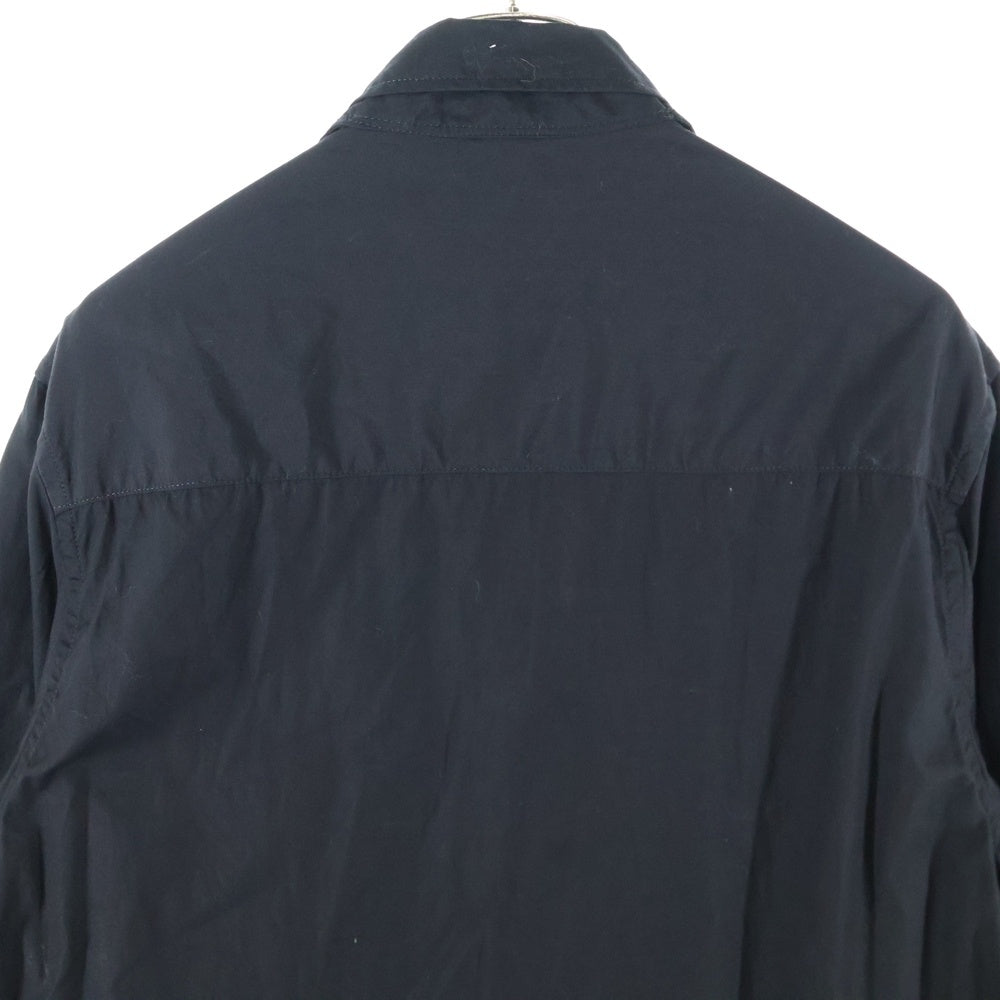 Yohji Yamamoto POUR HOMME(ヨウジヤマモト プールオム) 21AW コットン ネックベルトロングシャツ 長袖シャツ ブラック HX-B55-005