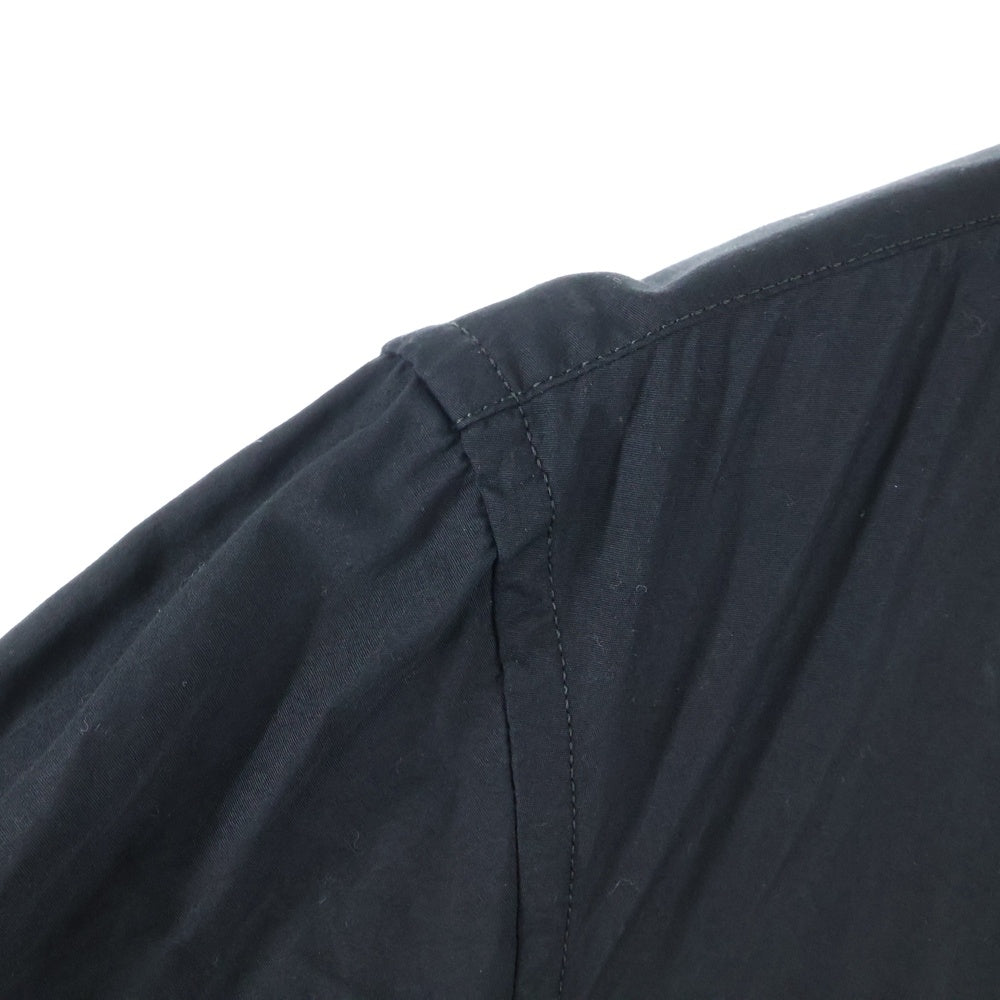Yohji Yamamoto POUR HOMME(ヨウジヤマモト プールオム) 21AW コットン ネックベルトロングシャツ 長袖シャツ ブラック HX-B55-005