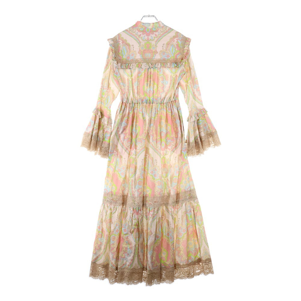 GUCCI(グッチ) 総柄デザイン フォークロア マキシワンピース マルチ 704251 レディース