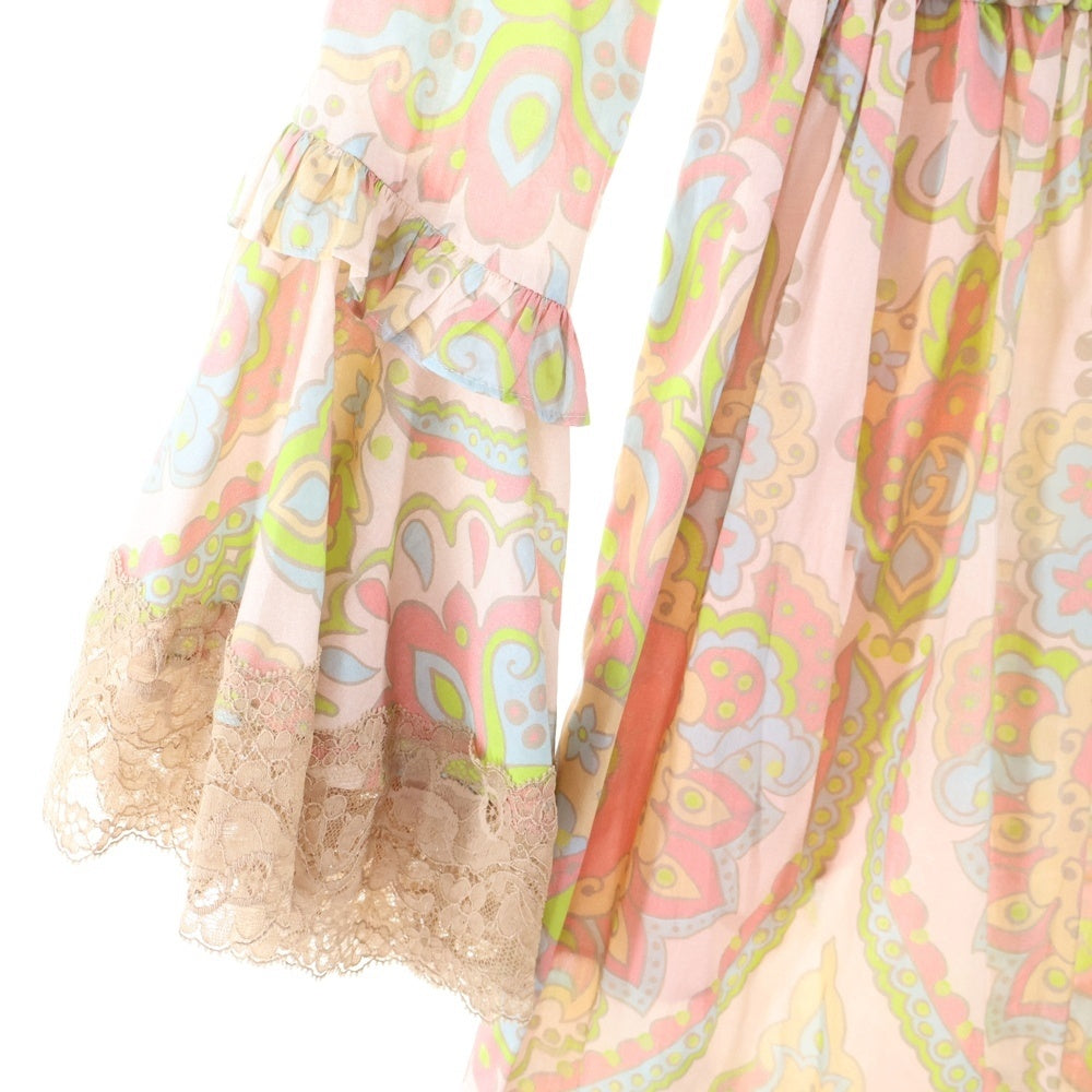 GUCCI(グッチ) 総柄デザイン フォークロア マキシワンピース マルチ 704251 レディース