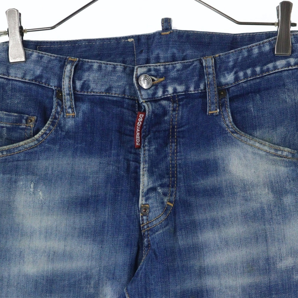DSQUARED2(ディースクエアード) 18AW SKATER JEANS ダメージ加工 スケータージーンズ スキニーパンツ インディゴ S71LB0495