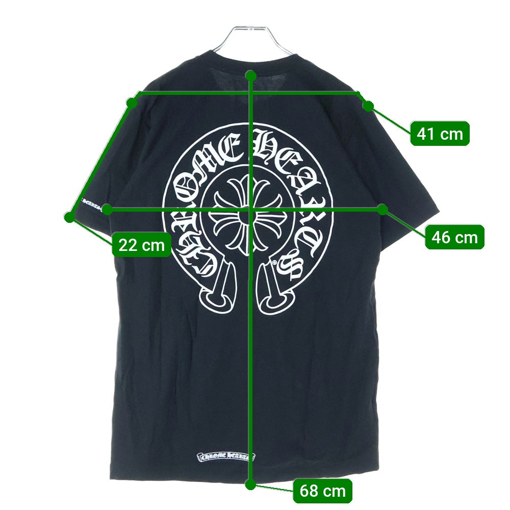 CHROME HEARTS(クロムハーツ) Horseshoe S/S Tee ホースシュー プリント 半袖Tシャツ ブラック