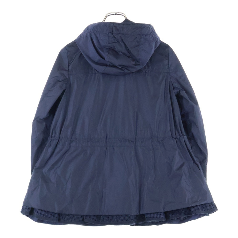 MONCLER(モンクレール) 17SS LOTUS GIUBBOTTO ロータス フリル付き ナイロン フーデッドジャケット ネイビー レディース C10934612685