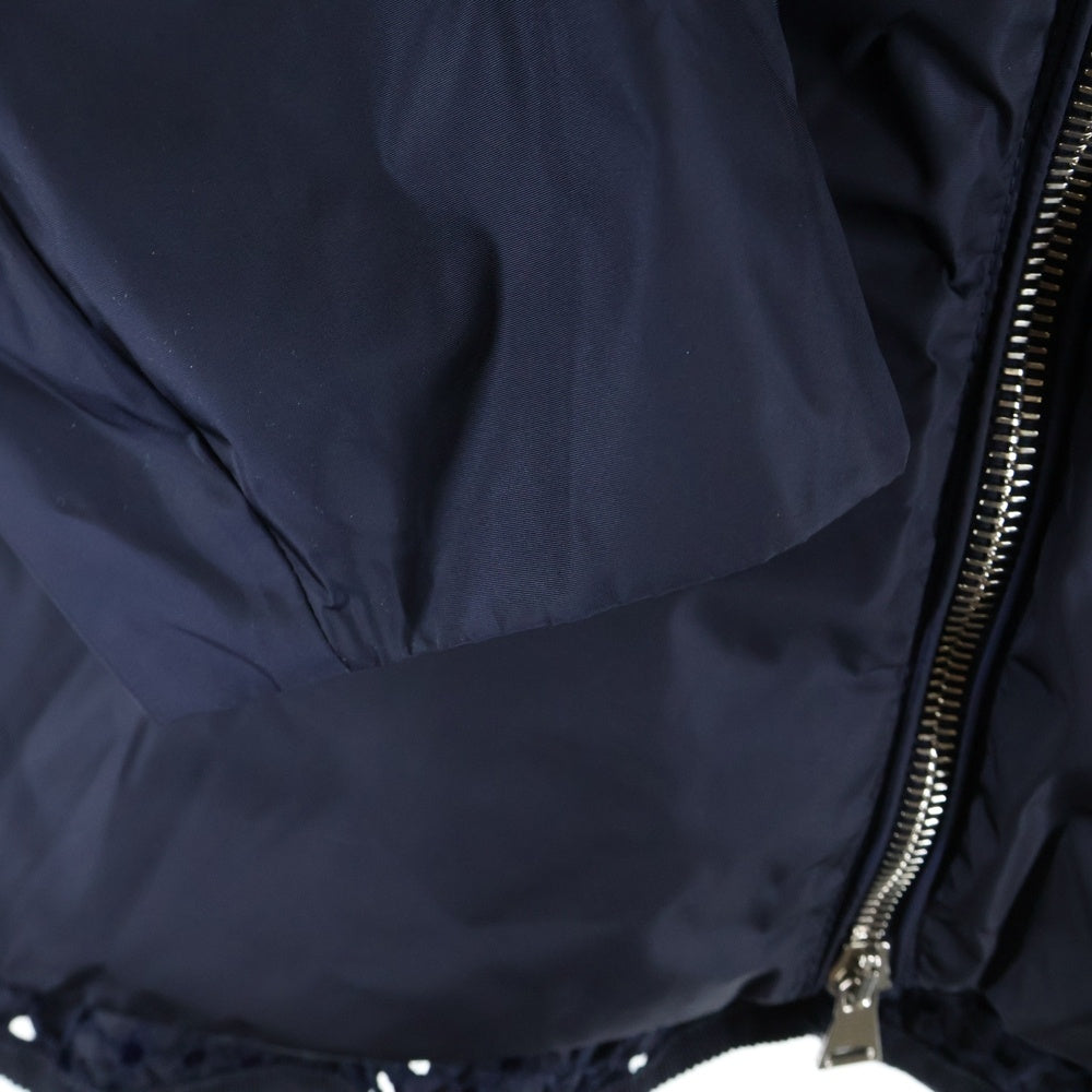 MONCLER(モンクレール) 17SS LOTUS GIUBBOTTO ロータス フリル付き ナイロン フーデッドジャケット ネイビー レディース C10934612685