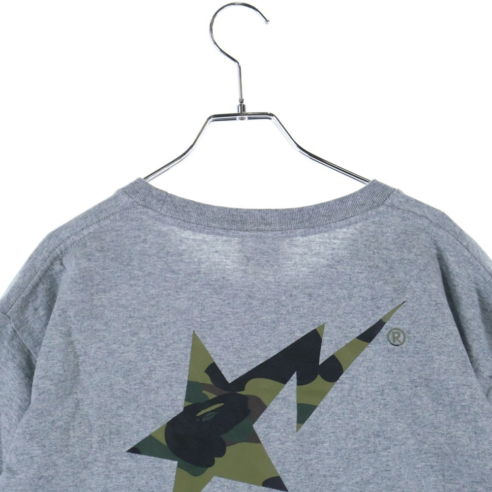 A BATHING APE(アベイシングエイプ) BAPE Pigment 1st camo Bapesta Tee ピグメント ファーストカモ ベイプスタ 半袖Tシャツカットソー グレー