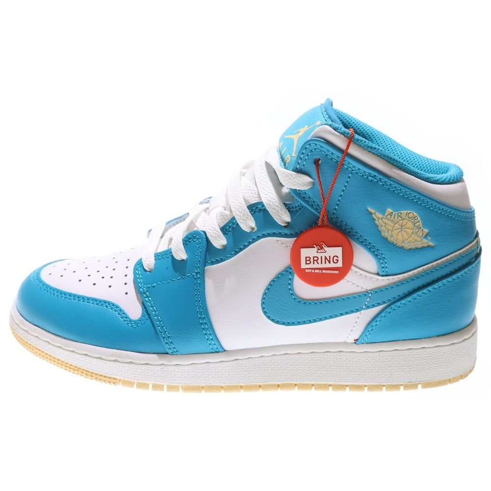 NIKE(ナイキ) AIR JORDAN 1 MID ISLAND COAST AQUATONE/CELESTIAL GOLD-WHITE ミッド アイランド コースト レディース スニーカー DQ8423-400