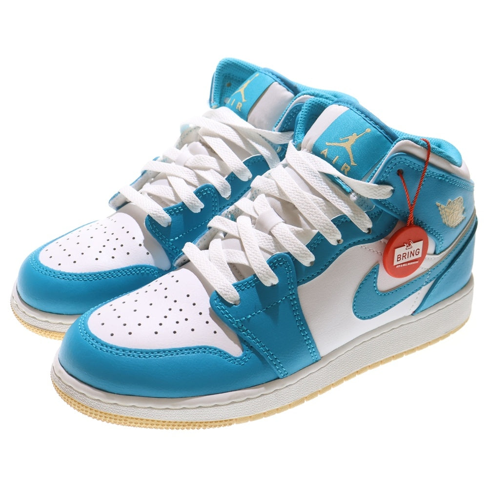 NIKE(ナイキ) AIR JORDAN 1 MID ISLAND COAST AQUATONE/CELESTIAL GOLD-WHITE ミッド アイランド コースト レディース スニーカー DQ8423-400