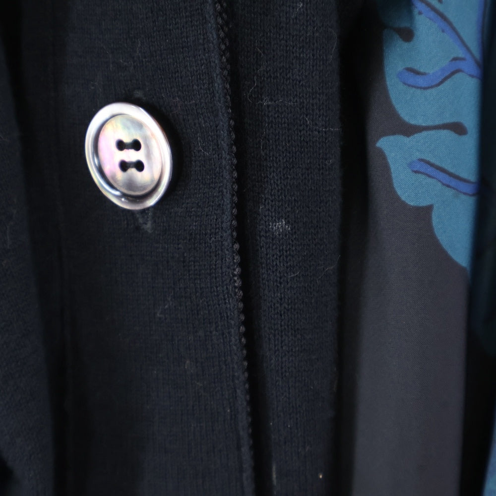 Sacai(サカイ) ×SUN SURF サンサーフ バックリボンドッキング フレアカーディガン レディース ブラック/ブルー 20‐05097