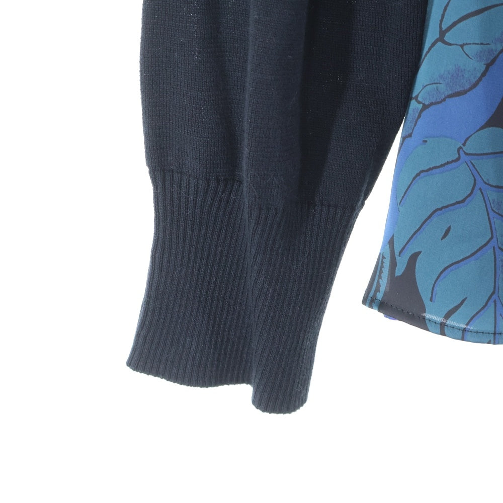 Sacai(サカイ) ×SUN SURF サンサーフ バックリボンドッキング フレアカーディガン レディース ブラック/ブルー 20‐05097