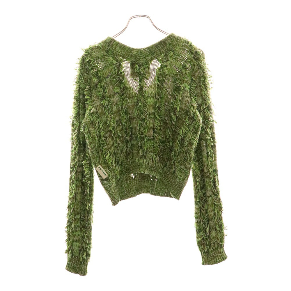 ADSB ANDERSSON BELL(アンダースンベル) ジャガードデザイン Vネックカーディガン ニット グリーン