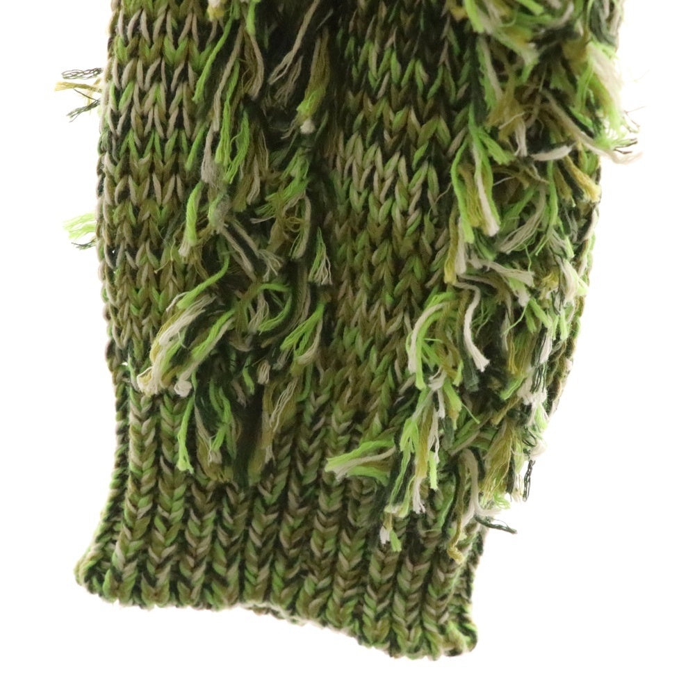 ADSB ANDERSSON BELL(アンダースンベル) ジャガードデザイン Vネックカーディガン ニット グリーン