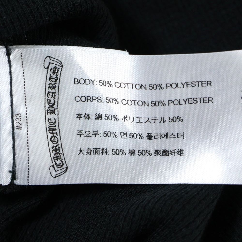 CHROME HEARTS(クロムハーツ) Thermal L S ヴァインダガー バックプリント サーマル長袖Tシャツ カットソー ブラック