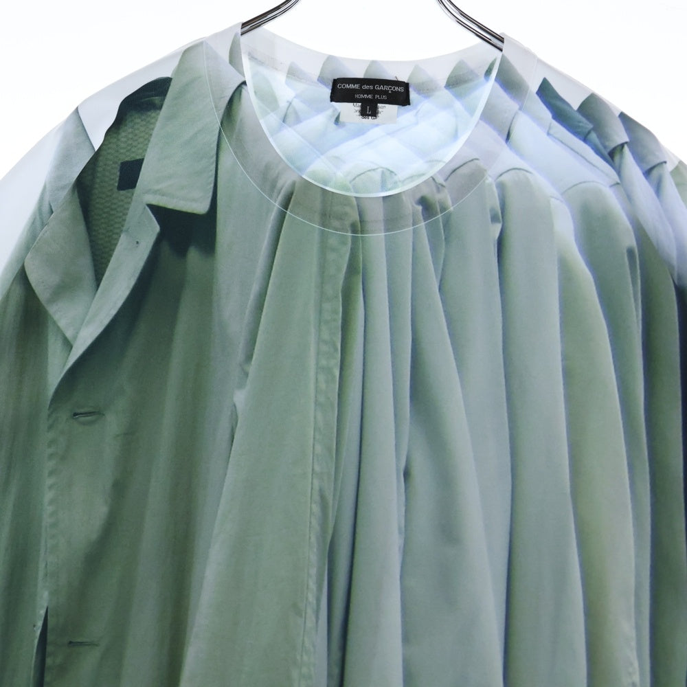 COMME des GARCONS(コムデギャルソン) 24SS オムプリュス 転写半袖Tシャツ カットソー ホワイト/グリーン PM-T006