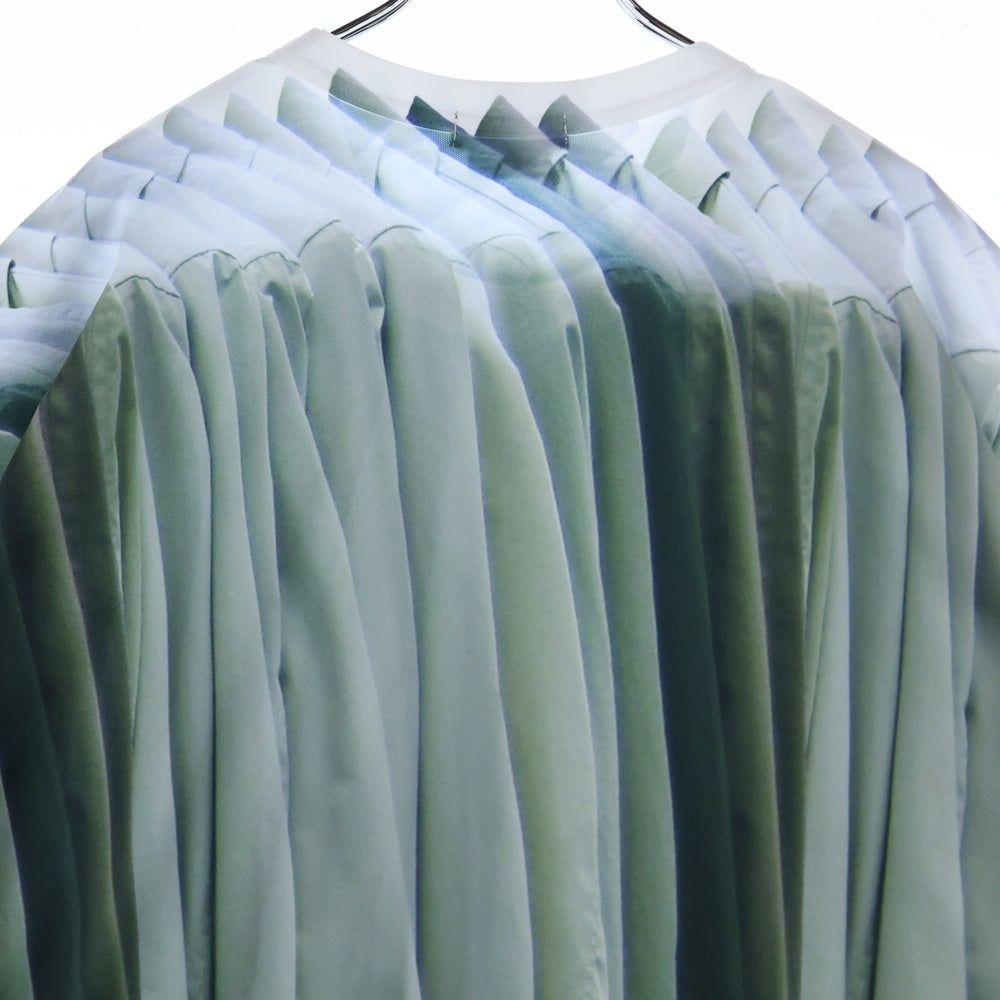 COMME des GARCONS(コムデギャルソン) 24SS オムプリュス 転写半袖Tシャツ カットソー ホワイト/グリーン PM-T006