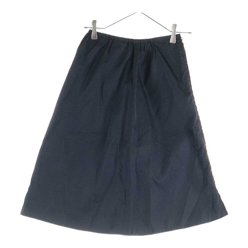 PRADA(プラダ) トライアングルロゴ ナイロンジップスカート 台形スカート ブラック レディース 21H881