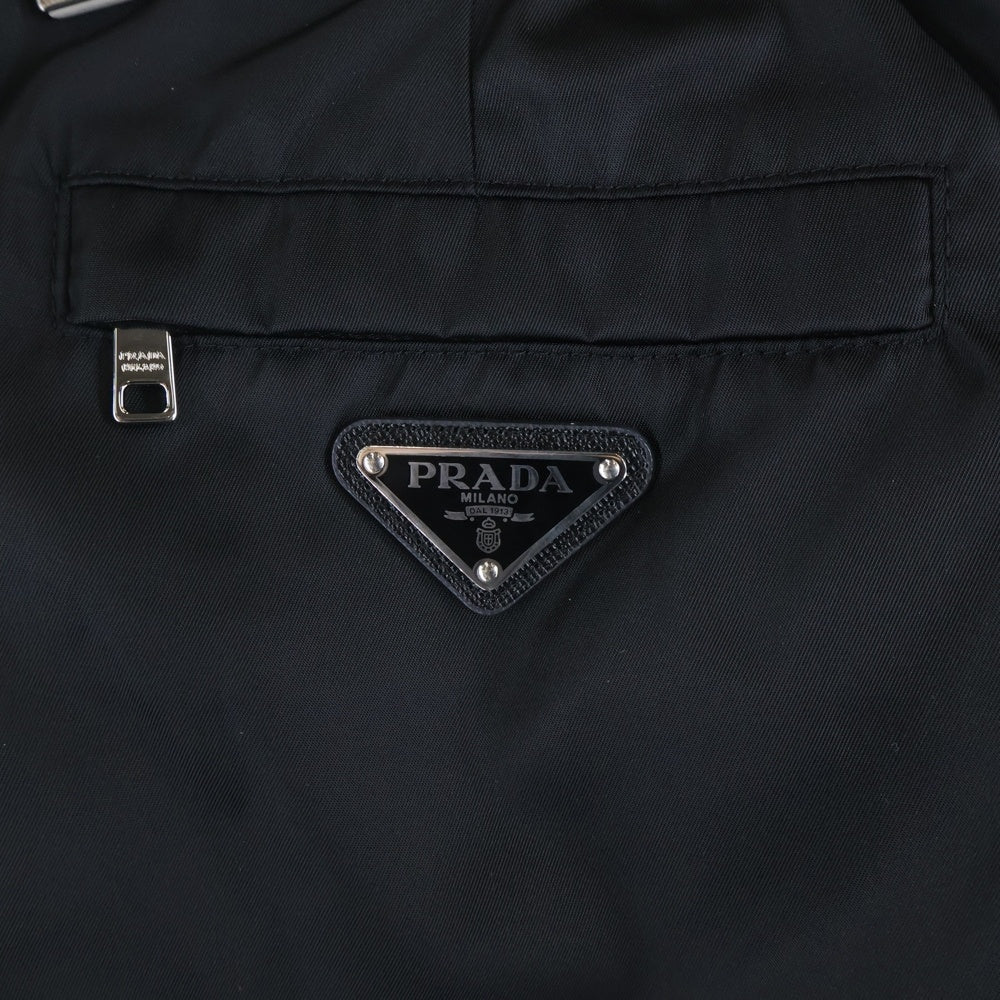 PRADA(プラダ) トライアングルロゴ ナイロンジップスカート 台形スカート ブラック レディース 21H881