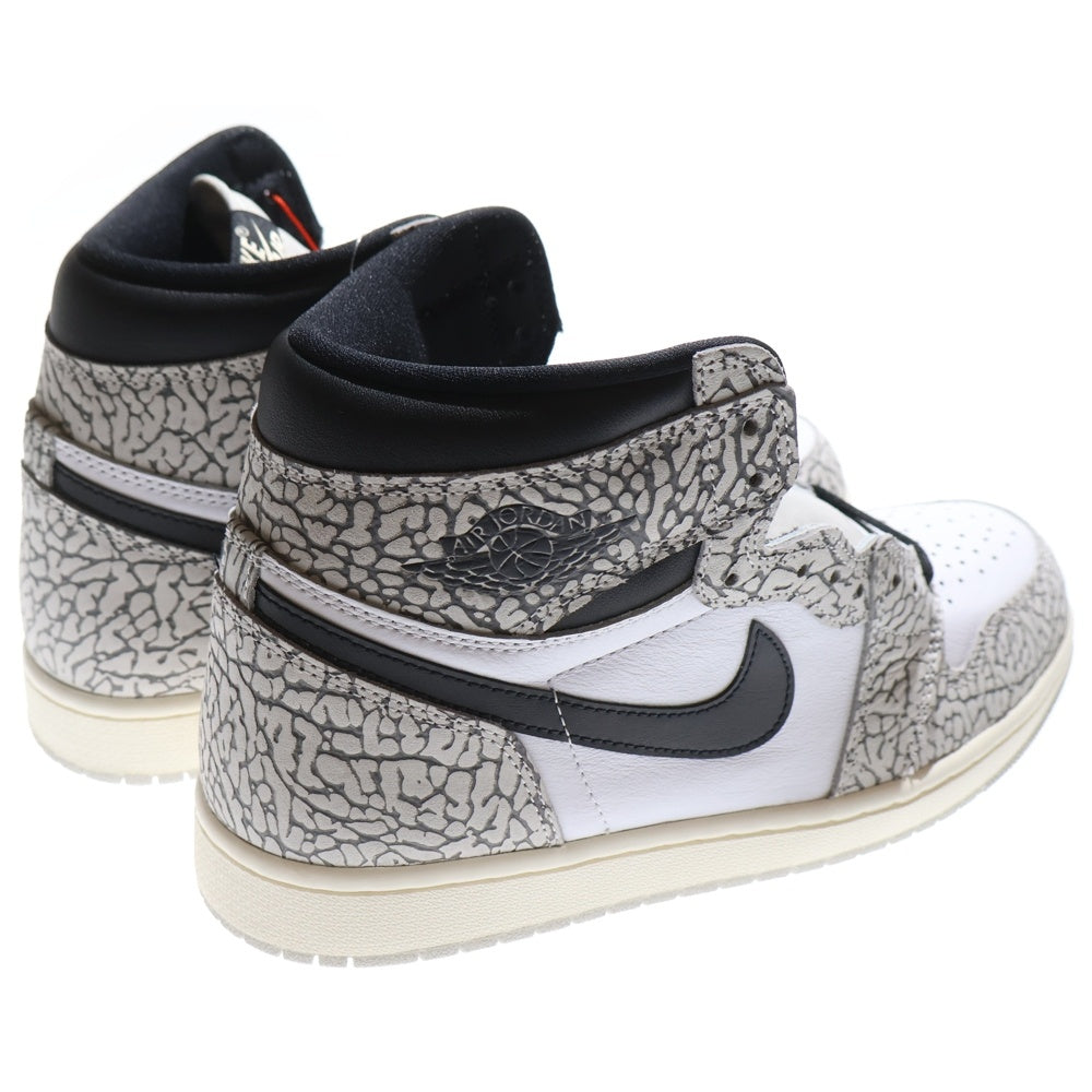 NIKE(ナイキ) AIR JORDAN 1 RETRO HIGH OG White Cement Safari エア ジョーダン 1 レトロ ハイカットスニーカー ホワイトセメント ホワイト/グレー US10/28.0cm DZ5485-052