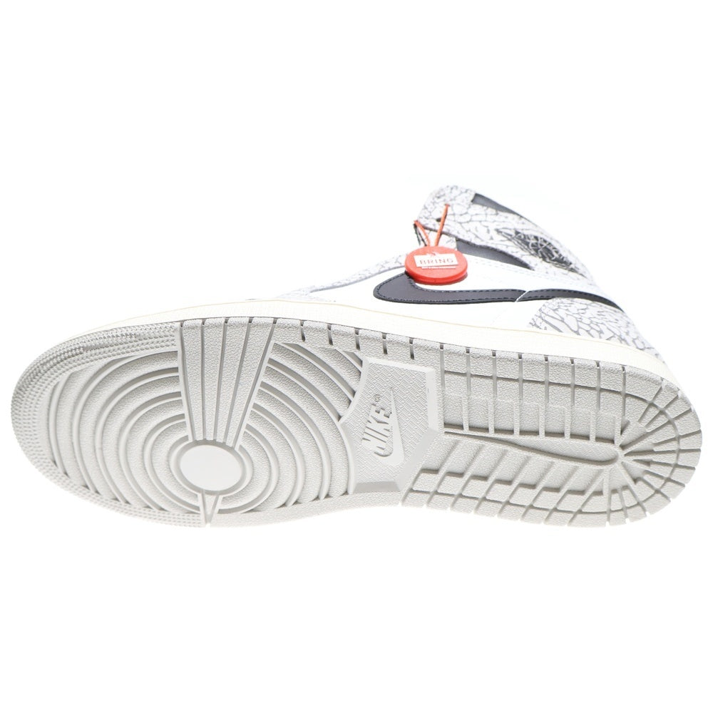 NIKE(ナイキ) AIR JORDAN 1 RETRO HIGH OG White Cement Safari エア ジョーダン 1 レトロ ハイカットスニーカー ホワイトセメント ホワイト/グレー US10/28.0cm DZ5485-052