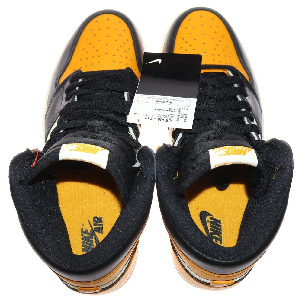 NIKE(ナイキ) AIR JORDAN 1 RETRO HIGH OG TAXI 555088-711 エアジョーダン 1 レトロ タクシー ハイカットスニーカー シューズ イエロー/ブラック US9/27.0cm
