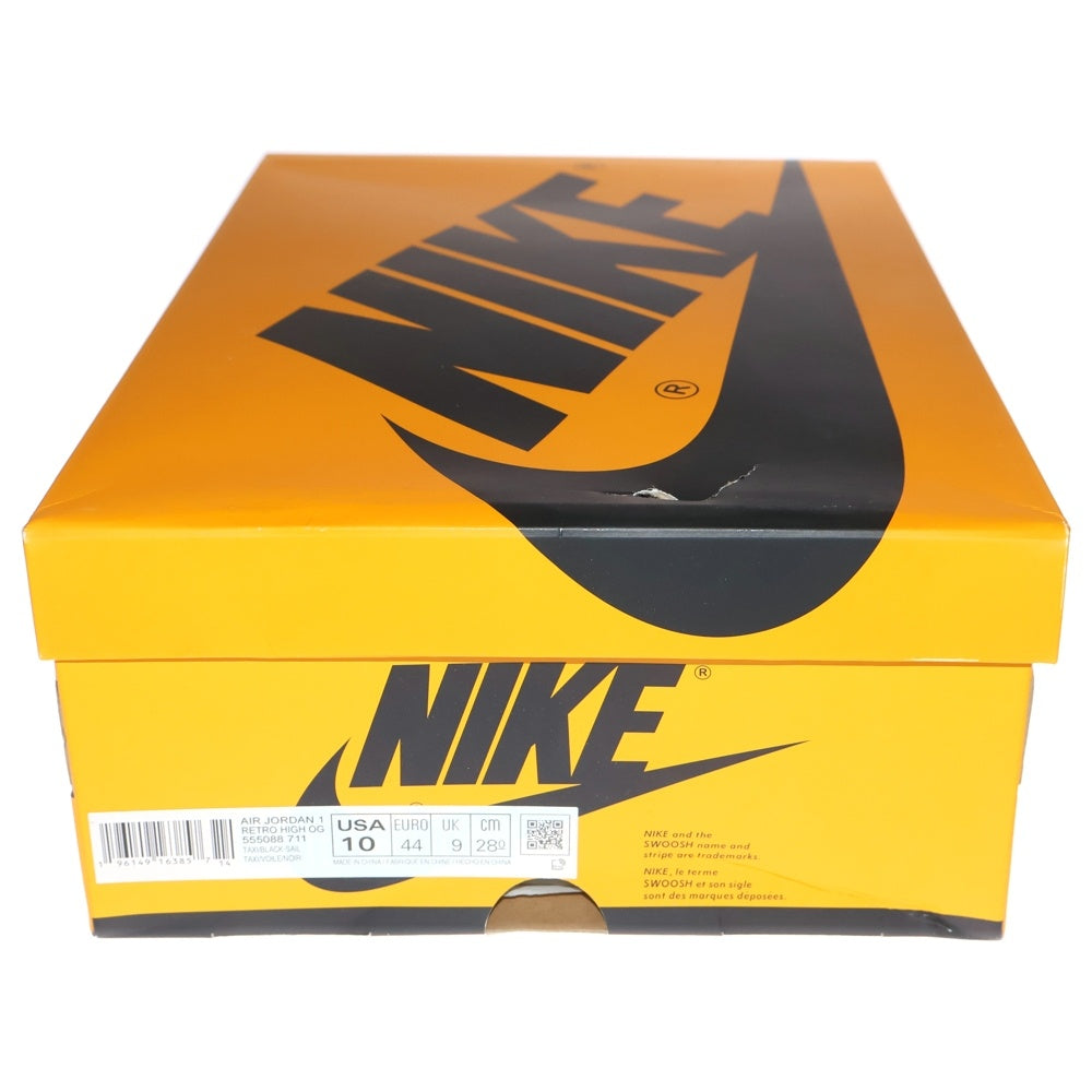 NIKE(ナイキ) AIR JORDAN 1 RETRO HIGH OG TAXI 555088-711 エアジョーダン 1 レトロ タクシー ハイカットスニーカー シューズ イエロー/ブラック US9/27.0cm