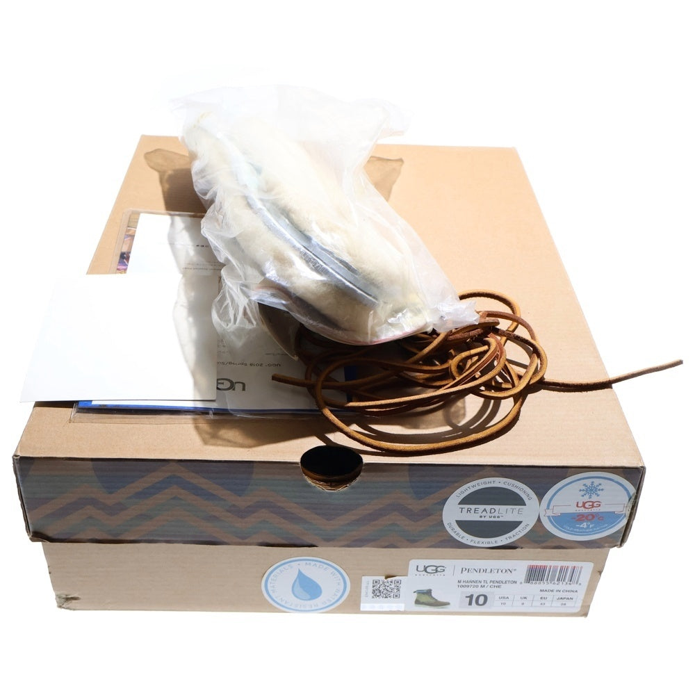 UGG(アグ) × PENDLETON ×ペンドルトン レースアップ ムートンブーツ シューズ ブラウン F19015H