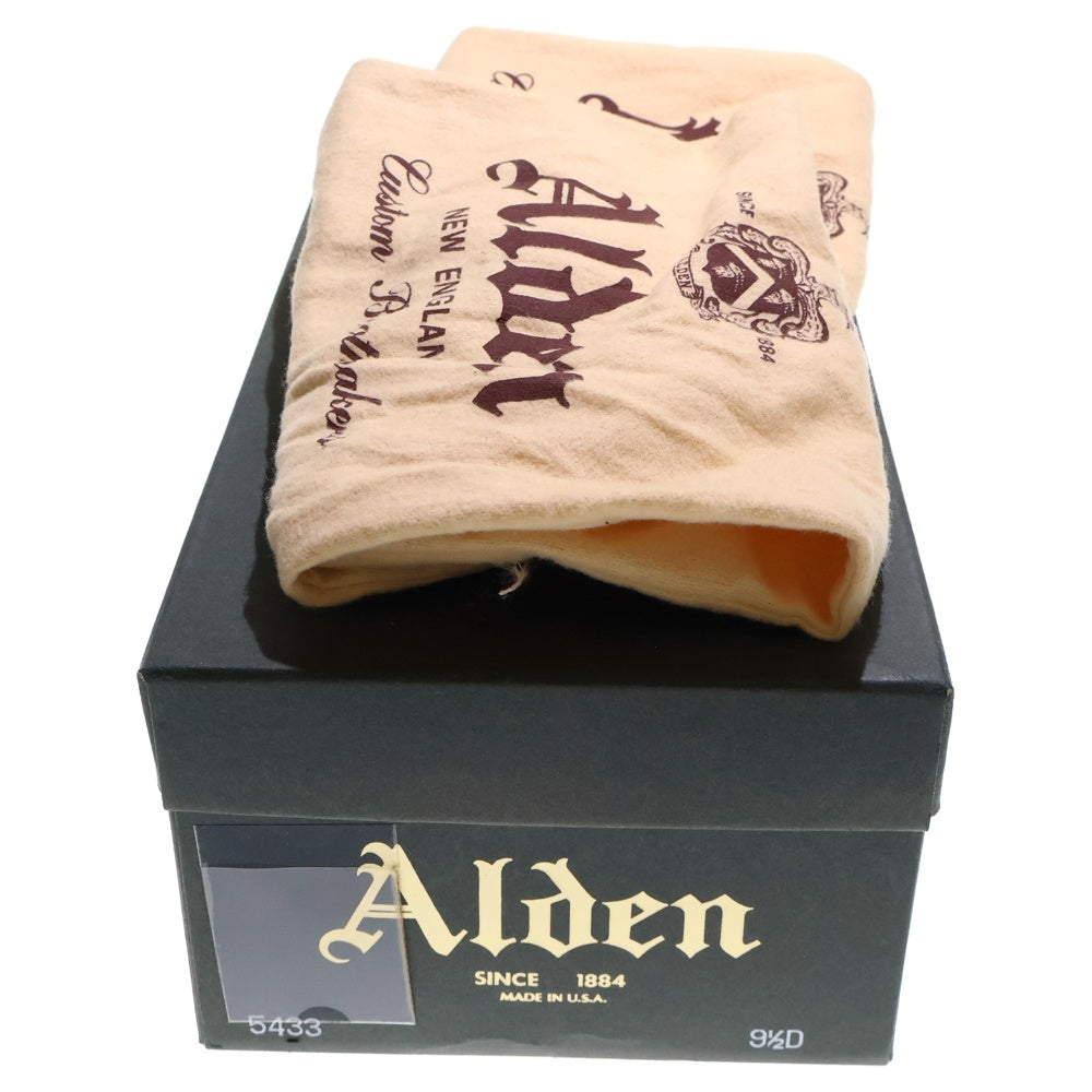 Alden(オールデン) 5433 MODIFIED LAST V TIP CORDOVAN Vチップ コードバン モディファイドラスト レザーレースアップ シューズ 革靴 ブラック