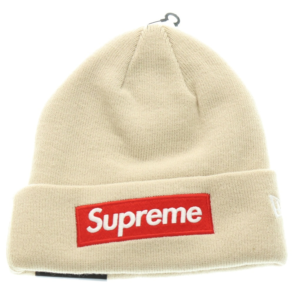 SUPREME(シュプリーム) 24AW×New Era Box Logo Beanie ニューエラ ボックスロゴ ビーニー ニットキャップ ベージュ