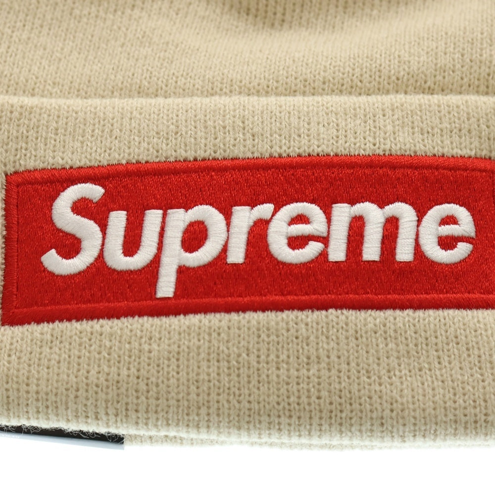 SUPREME(シュプリーム) 24AW×New Era Box Logo Beanie ニューエラ ボックスロゴ ビーニー ニットキャップ ベージュ