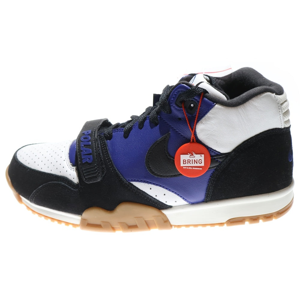NIKE SB(ナイキエスビー) ×POLAR SKATE CO AIR TRAINER 1 ポーラースケート エアトレーナー1 ハイカットスニーカー ブルー/ブラック/ホワイト US9/27cm CI6892-001