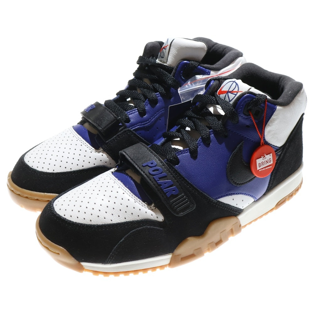 NIKE SB(ナイキエスビー) ×POLAR SKATE CO AIR TRAINER 1 ポーラースケート エアトレーナー1 ハイカットスニーカー ブルー/ブラック/ホワイト US9/27cm CI6892-001