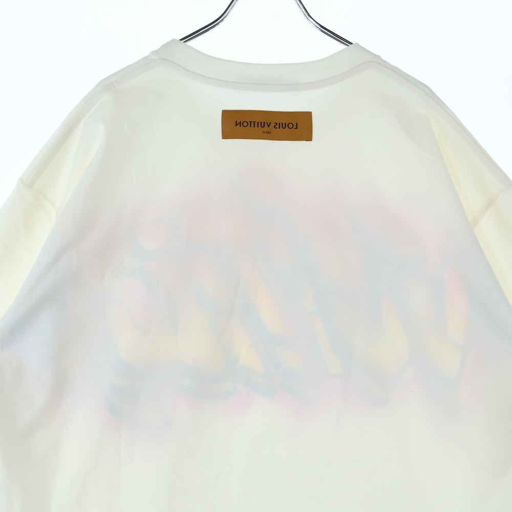 LOUIS VUITTON(ルイヴィトン) 22SS グラフィットロゴ プリント コットン 半袖Tシャツ カットソー ホワイト RM221 DT3 HMY60W