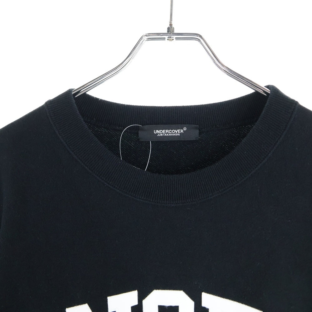 UNDERCOVER(アンダーカバー) 23SS SWEAT ANGEL サテンパッチクルーネックスウェットトレーナー ブラック UC1C9801