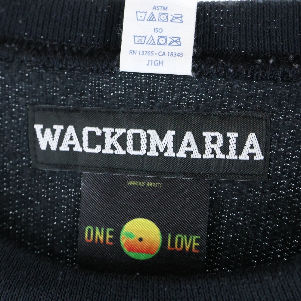 WACKO MARIA(ワコマリア) 24FW BOB MARLEY CREW NECK スウェット ロングスリーブT ブラック