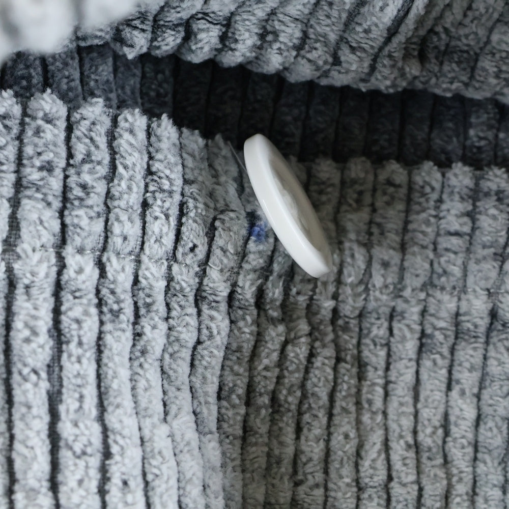 MAISON MIHARAYASUHIRO(メゾンミハラヤスヒロ) 25AW Amateur Sewn Like Corduroy Shirt ブリーチ コーデュロイシャツ 長袖シャツ グレー B15SH171