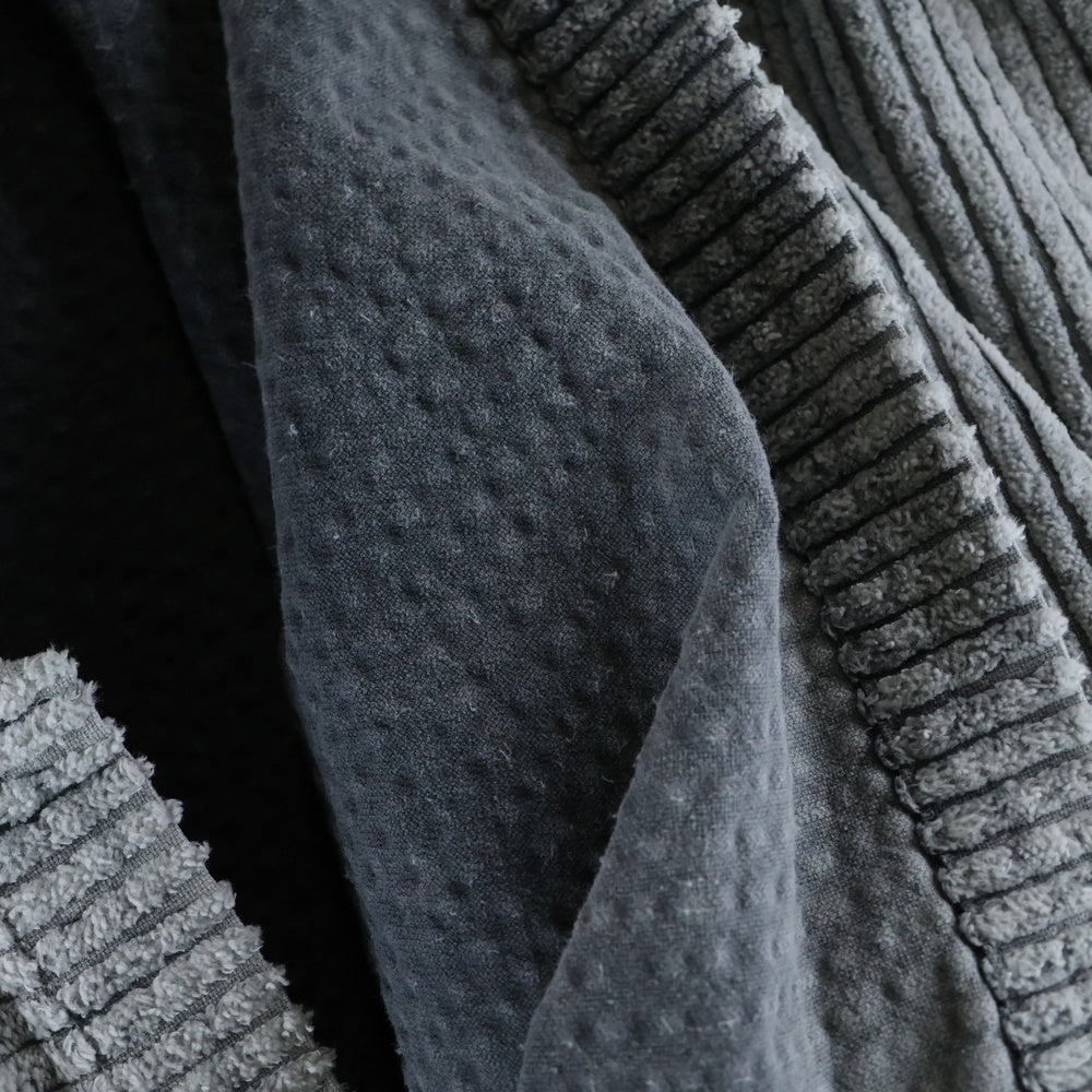 MAISON MIHARAYASUHIRO(メゾンミハラヤスヒロ) 25AW Amateur Sewn Like Corduroy Shirt ブリーチ コーデュロイシャツ 長袖シャツ グレー B15SH171