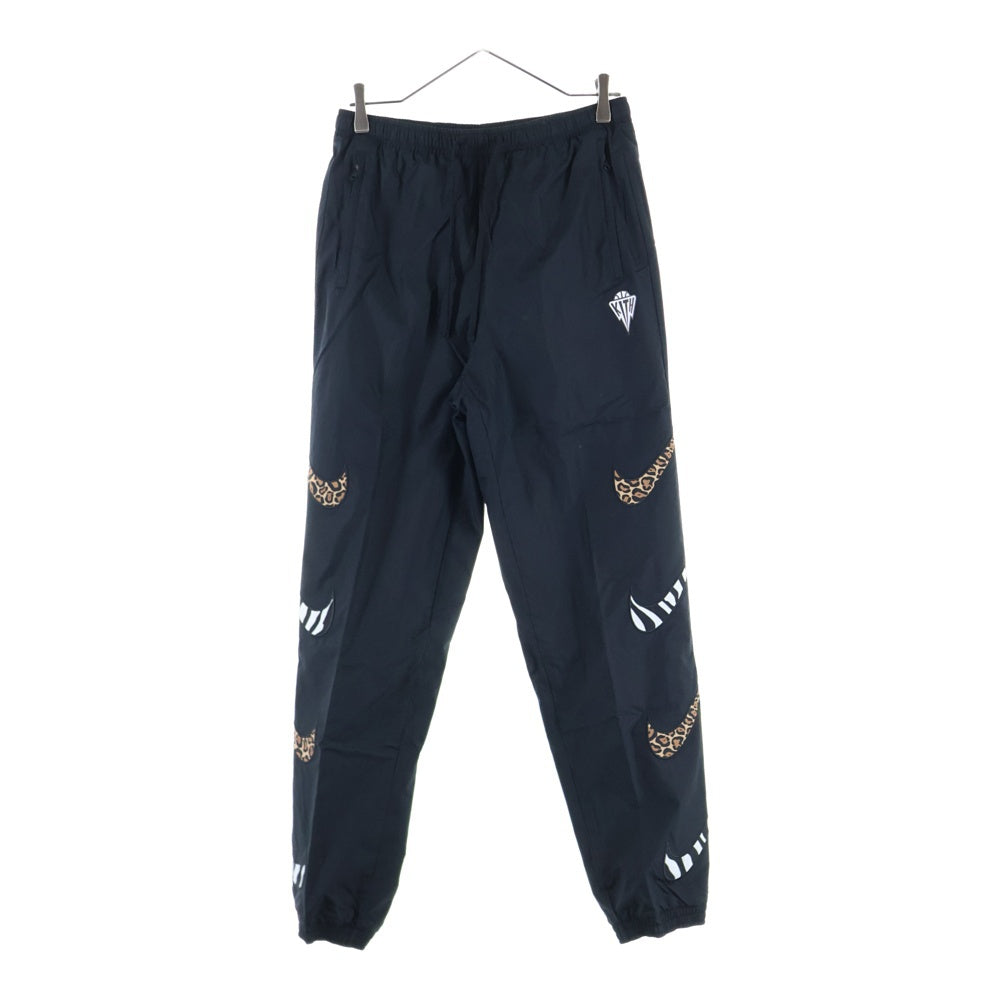 NIKE(ナイキ) × KITH Max Swoosh Pant ANIMAL キス ロゴパッチ トラックパンツ ブラック AH8725-010