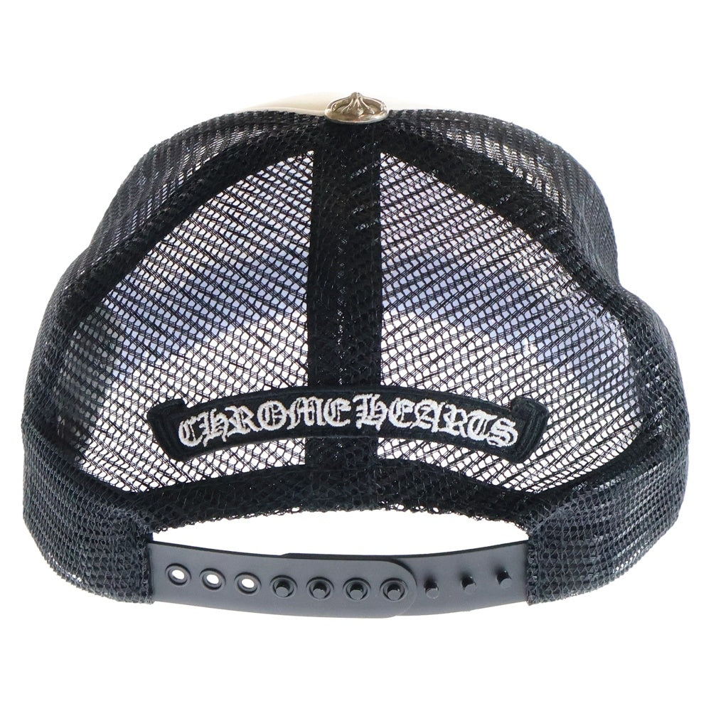 CHROME HEARTS(クロムハーツ) TRUCKER CAP 3セメタリーレザークロスパッチ メッシュキャップ 帽子 マルチ