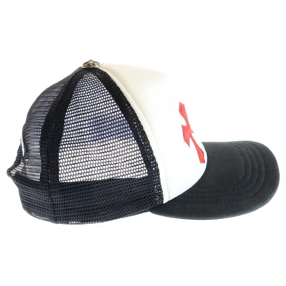 CHROME HEARTS(クロムハーツ) TRUCKER CAP 3セメタリーレザークロスパッチ メッシュキャップ 帽子 マルチ