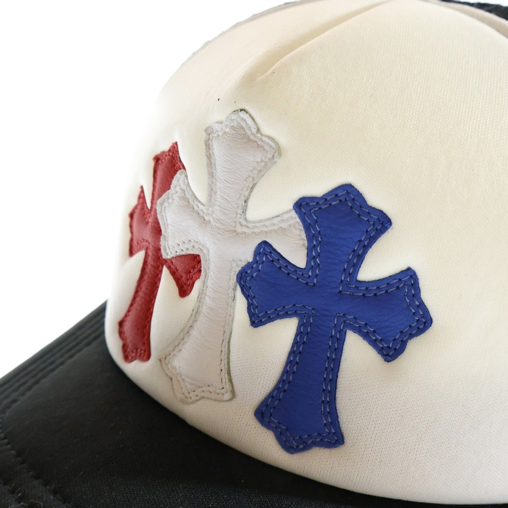 CHROME HEARTS(クロムハーツ) TRUCKER CAP 3セメタリーレザークロスパッチ メッシュキャップ 帽子 マルチ