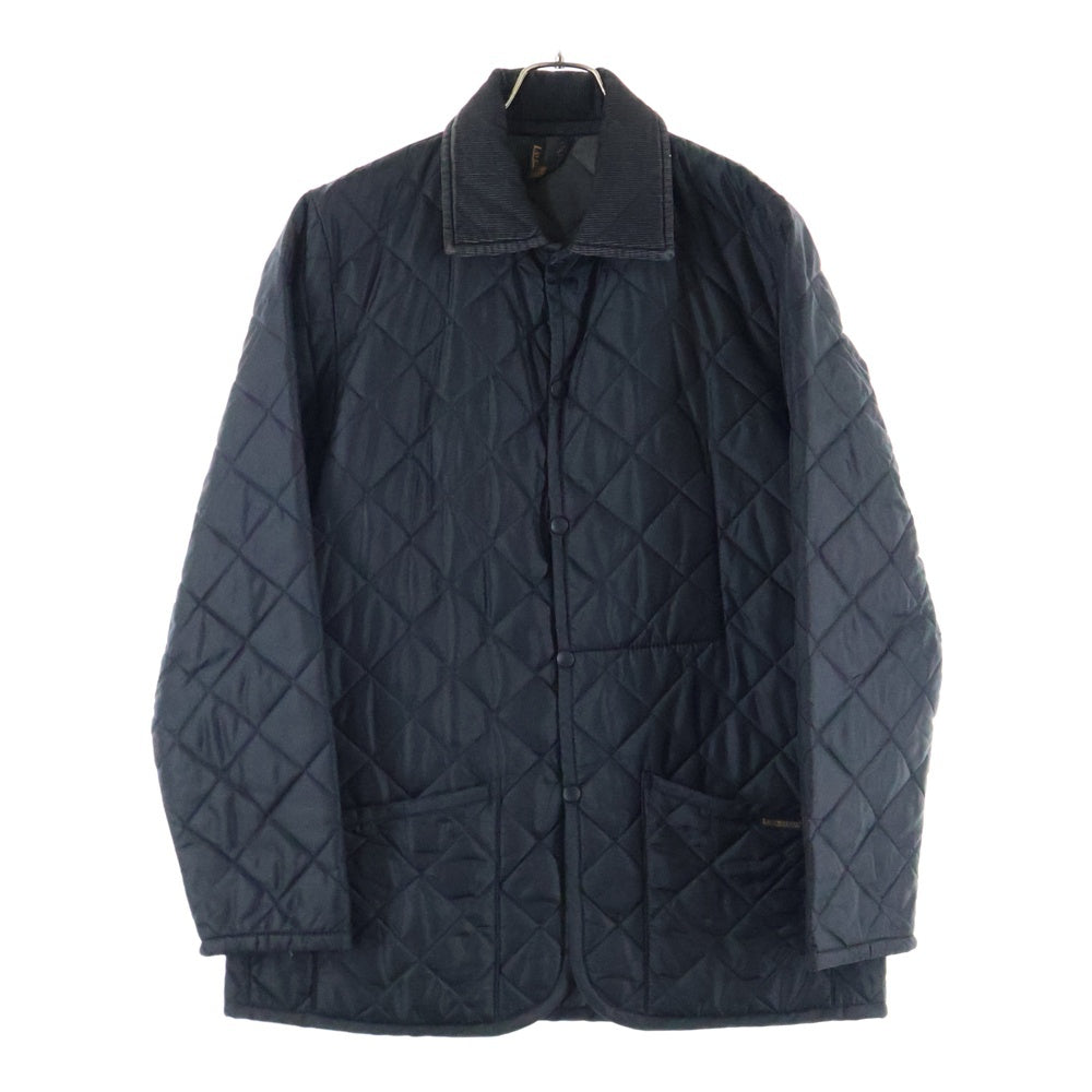 LAVENHAM(ラベンハム) コーデュロイ切り替え キルティングジャケット ブラック