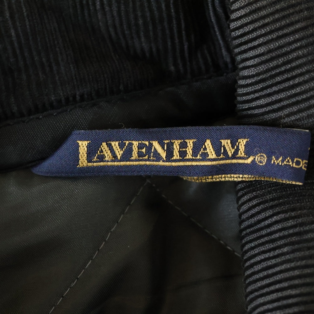 LAVENHAM(ラベンハム) コーデュロイ切り替え キルティングジャケット ブラック