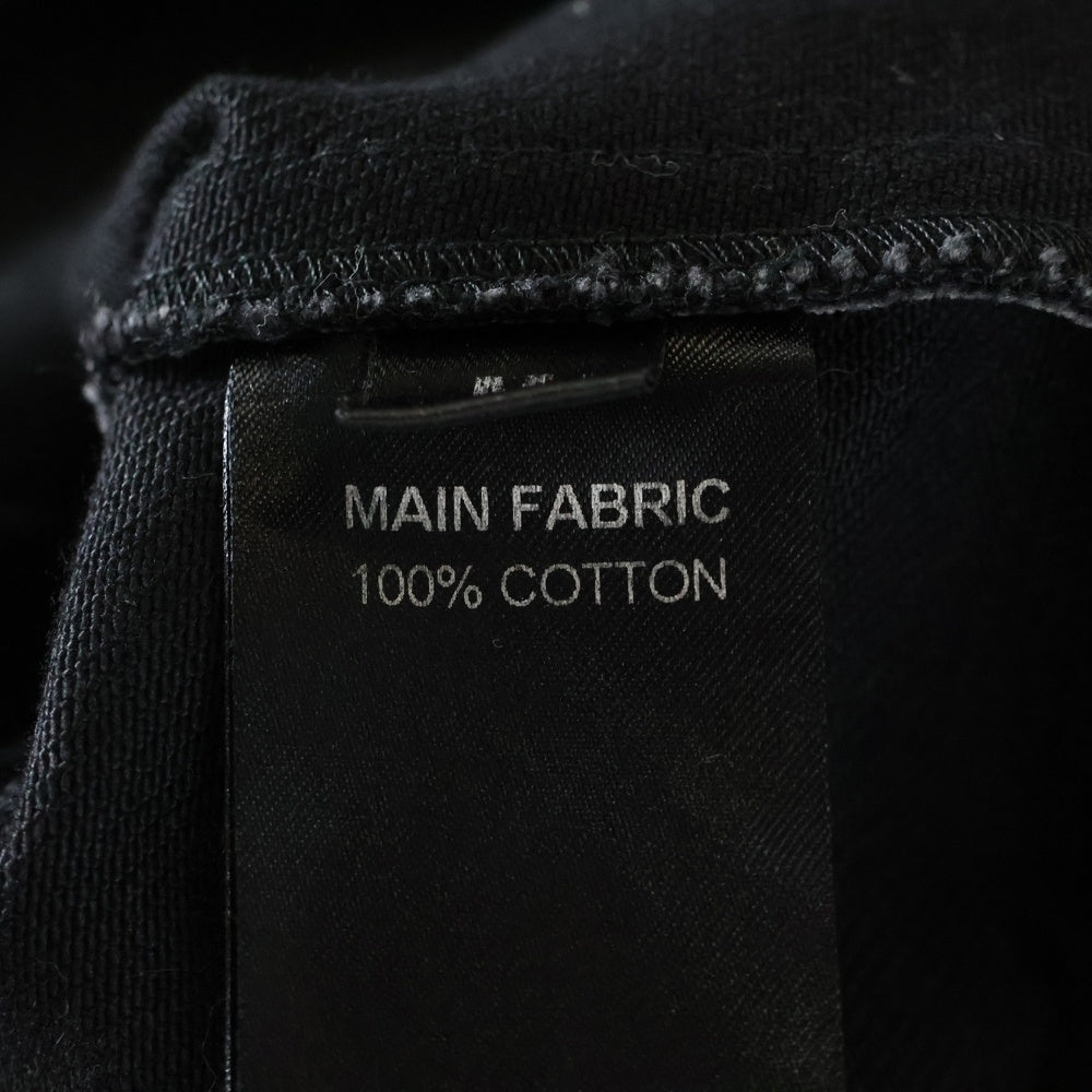 VETEMENTS(ヴェトモン) 19SS バック刺繍カットオフ ワークシャツ 半袖シャツ ブラック USS196060