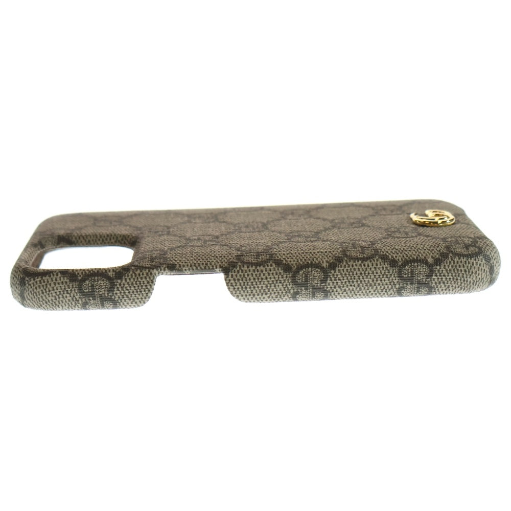 GUCCI(グッチ) GGスプリーム iPhone15 アイフォンケース ブラウン 763787