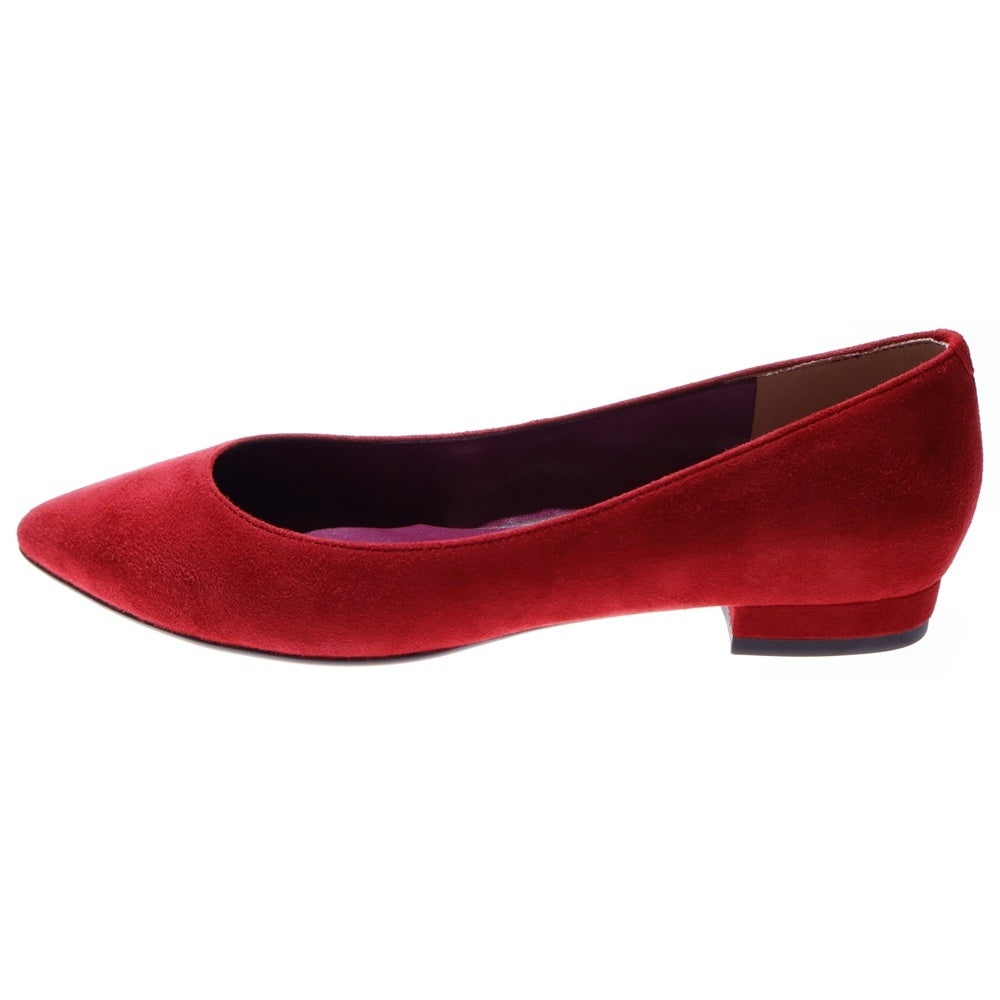 DIANA(ダイアナ) スエード フラットパンプス シューズ レッド レディース