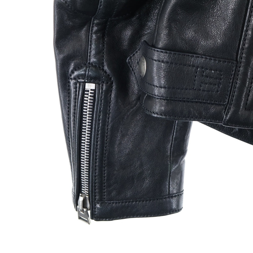 TOM FORD(トムフォード) LETHER BIKER JACKET レザージャケット ライダースジャケット 羊革 BY410 TFL624