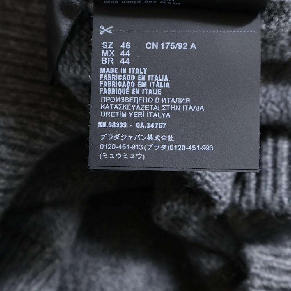 PRADA(プラダ) 23AW カシミヤ ジップニットカーディガン UMG245 S232 11LM グレー